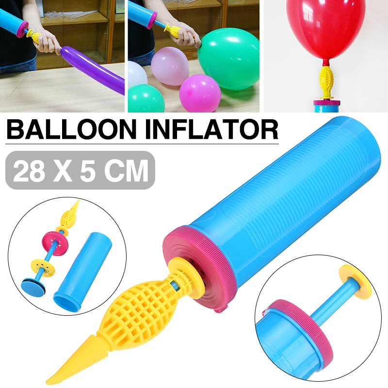 Balloon Pump Hand Held Plastic Balloons Inflator Pump Air Blower For