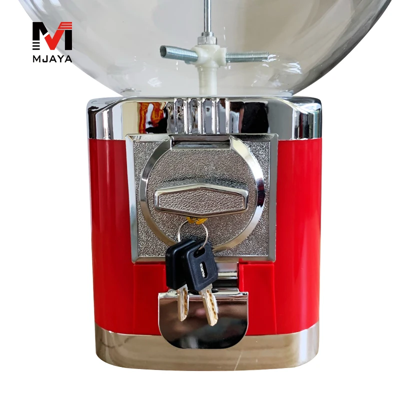 For 22~30mm Gumballs or Capsules Red Toy Vending Machine Gashapon Machine Bouncing Ball Coin Operated Selector No Drawer Box