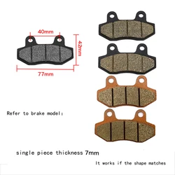 Motorcycle Heavy Duty Copper Rear Brake Pads For GY6 Scooter Moped ATV 50cc 70cc-125cc 140cc 150cc 160cc Pit Dirt Bike