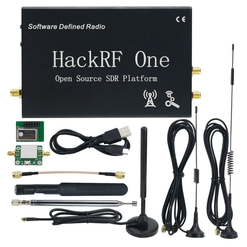 

1Mhz-6Ghz For Hackrf One R9 V1.7.0 SDR Software Defined Radio Receiver Assembled Black Shell W/ LNA Antennas Easy To Use