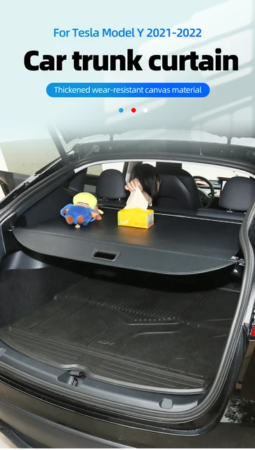 Rear Parcel Shelf Trunk Cover Hide From Sunlight Curtain Retractable Spacer  Rear Racks Storage Finishing For Tesla Model Y 2021 - Stowing Tidying -  AliExpress