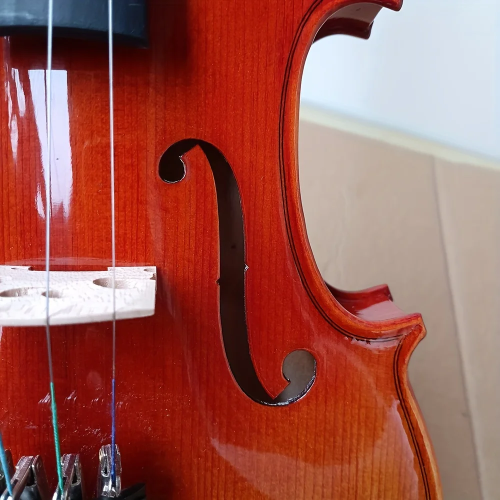 Natural striped maple violin set 4/4 size Stradivari 1716 for beginners to practice in exams