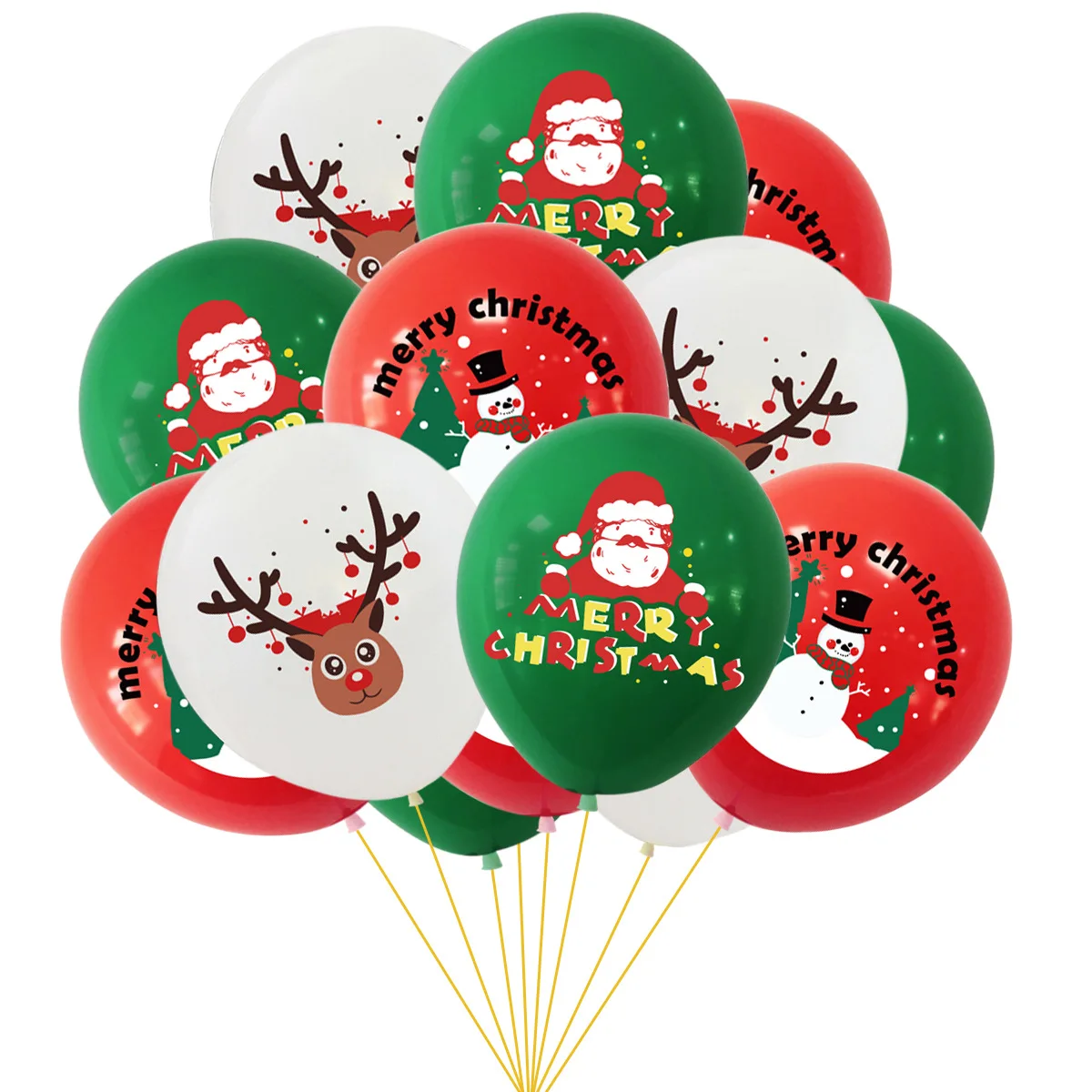 thumbnail image 1 of Globos navideños Decoración Árbol de Navidad Inflable Papá Noel Alce Muñeco de nieve Trineo Banner Adorno de globo de helio Globo de aluminio, 1 of 5