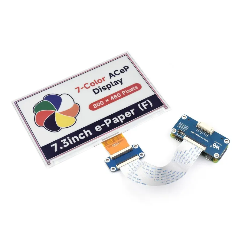

7-цветный модуль дисплея E-Ink ACeP 7,3 дюйма, 800 × 480 пикселей, коммуникация SPI