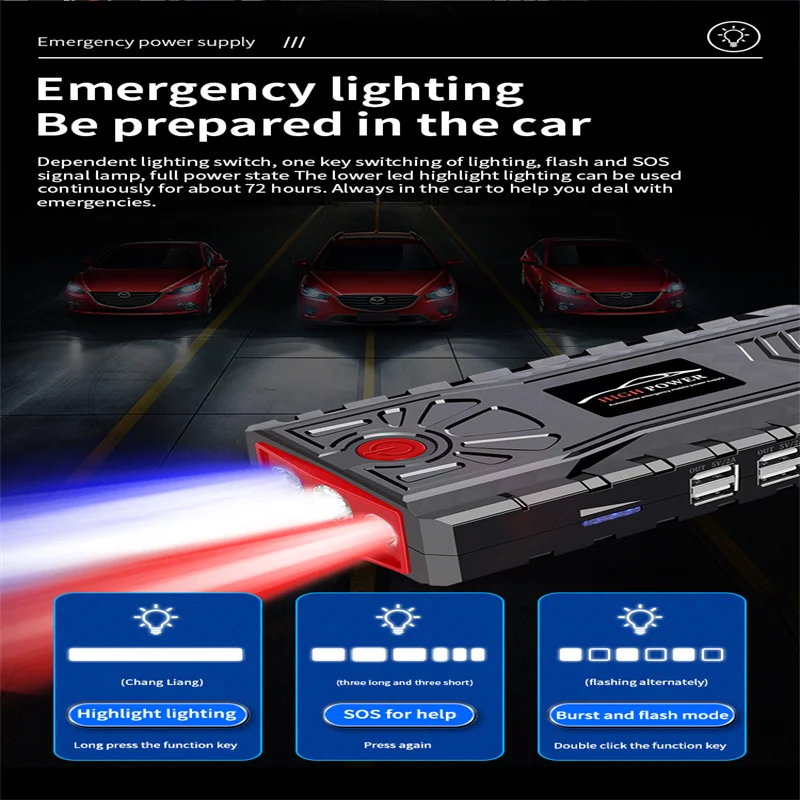 99800mAh Car Jump Starter Power Bank 5000A Auto Emergency Battery Booster Starting Device Charger Diesel Petrol Cars Camping car jump starter,jump starter,car battery charger,portable battery charger