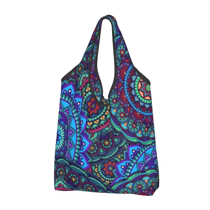 

Cute Printed Mandala Flower Deanfun Colorful Tote Shopping Bag Portable Shoulder Shopper Handbag