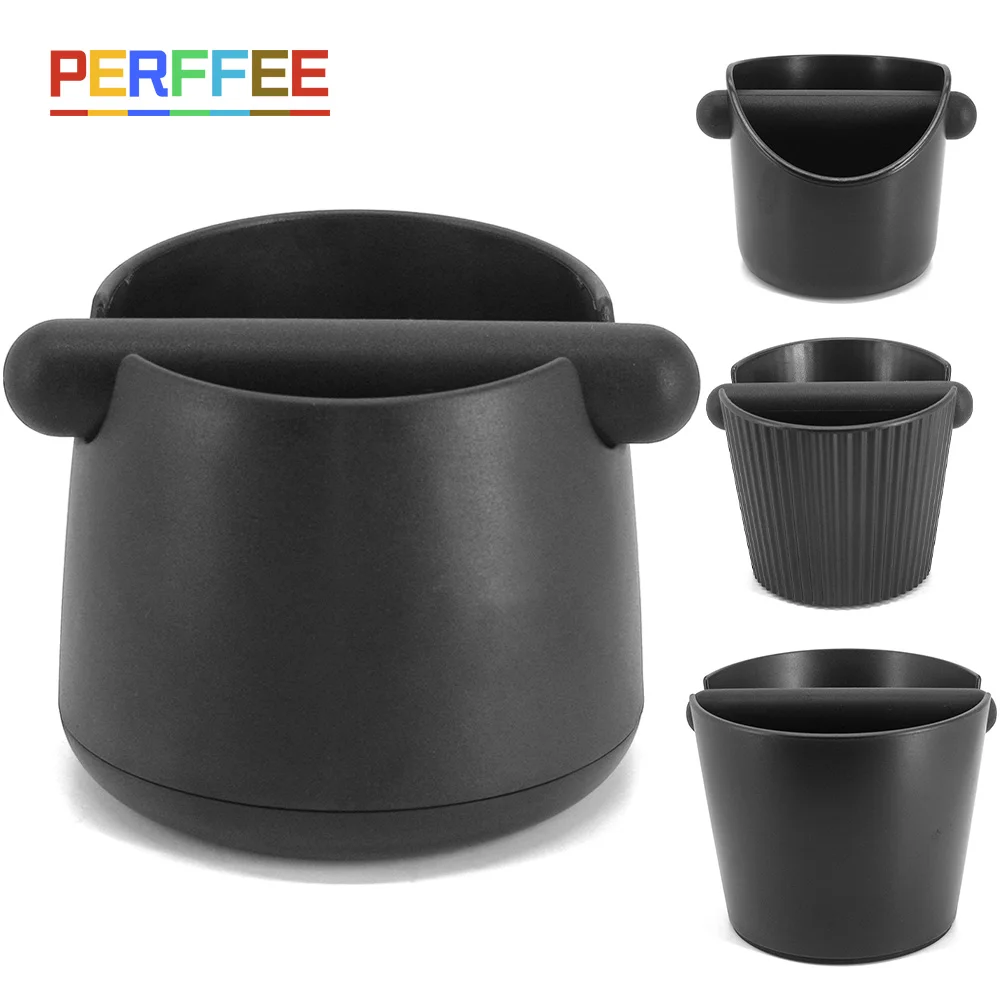 

Espresso Knock Box for Coffee Grounds Coffee Grind Knock Bin Anti Slip Coffee Powder Residue Box Tools Barista Accessories Black