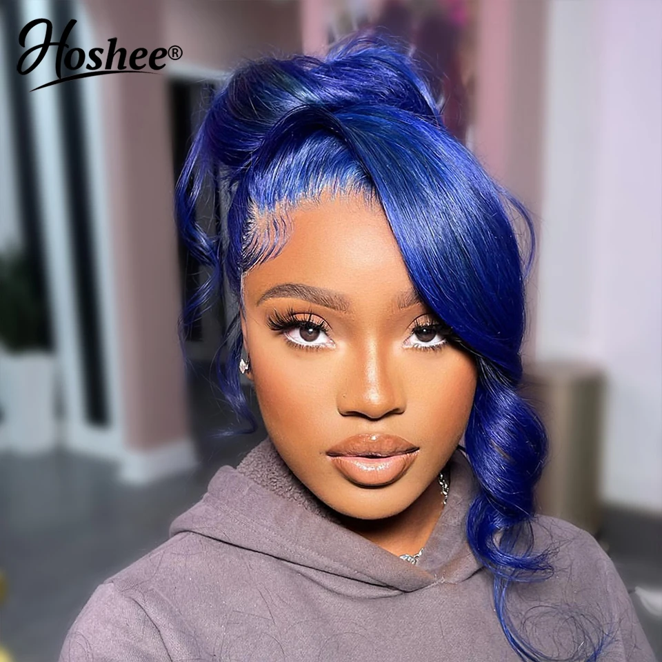 150 Density Body Wave Wig T Part Lace Front Wig Blue Brazilian Extensiones  De Cabello Natural 13x6 Human Hair Wigs For Women| | - AliExpress