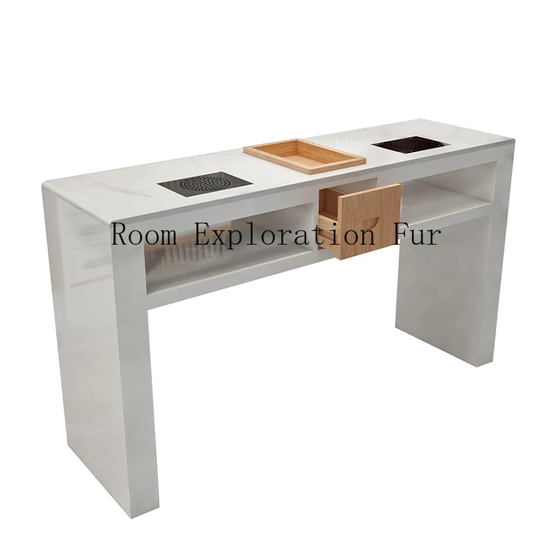 Makeup White Nail Table Luxury Modern Dressing Professional Manicure Table Headboards Mesa Manicura Beauty Furniture LJ50MT