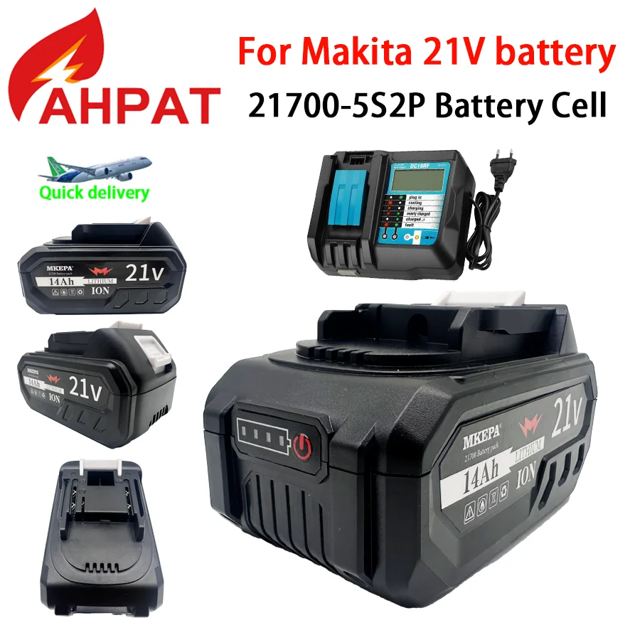 5S2P 14000mAh 21700 original lithium-ion rechargeable power tool battery for makita18V BL1830 21V BL1860 BL1850 BL1860B BL1840