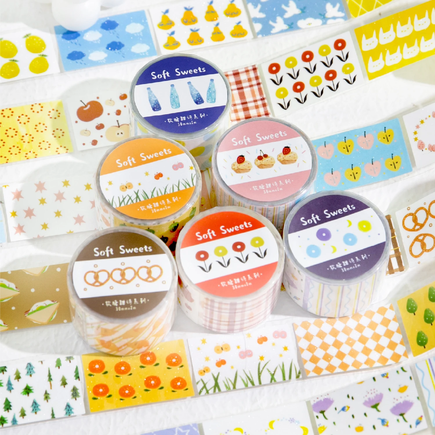 Aesthetic Washi Tape Set for Scrapbooking and Decorative Stationery