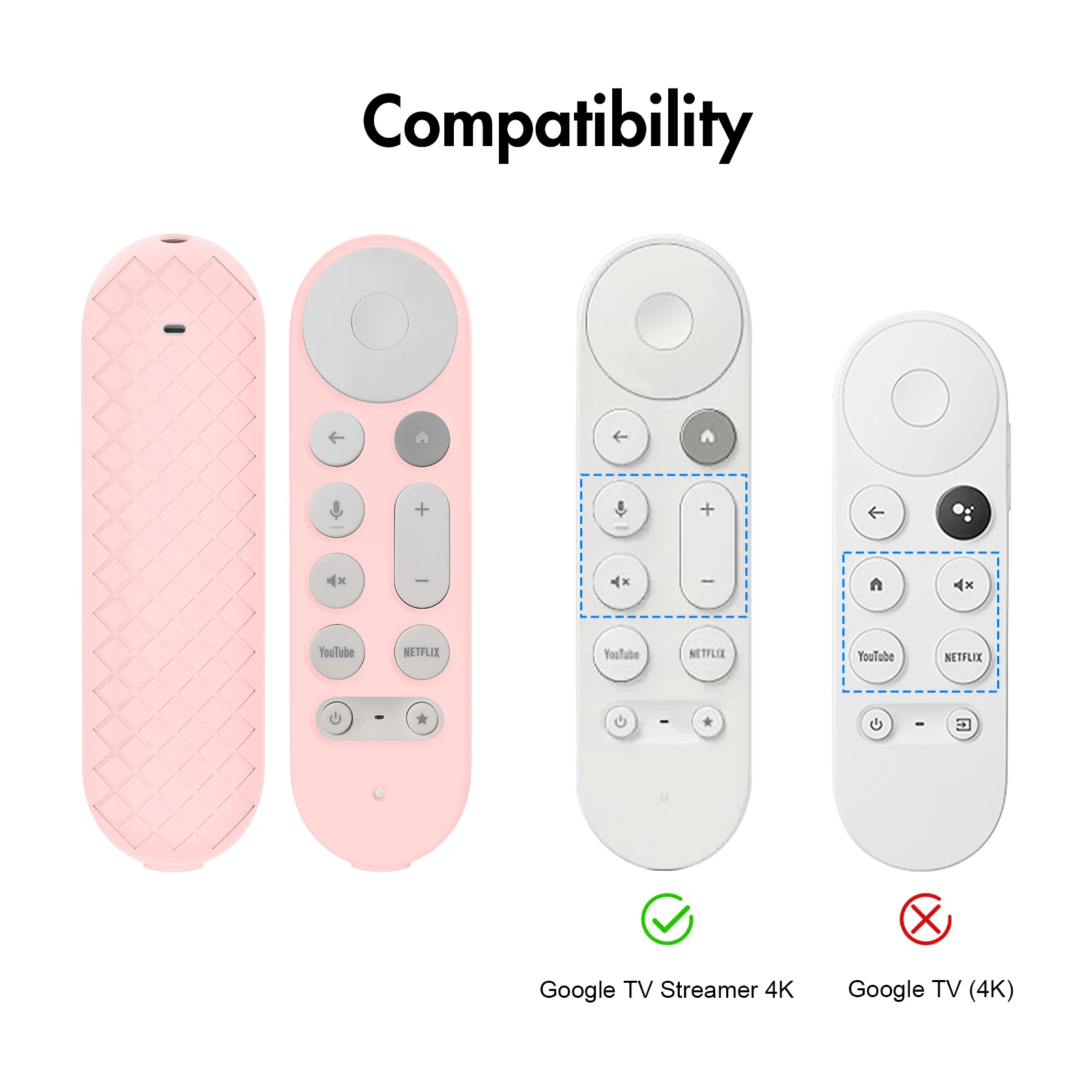 Silicone Remote Controller Protective Cover For Google TV Streamer 4K TV for Google GY3LE Remote Controller Case Protector