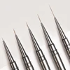 Silver Nail Liner Brush 6/9/12/15/18mm Thin Nail Art Brush for Manicure Design Pen Detail Acrylic Line Detail Drawing Painting 5
