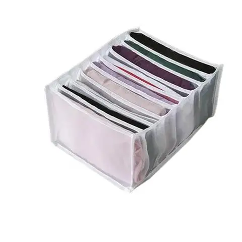 

Storage Box for Jeans With Compartments Socks Clothes Underpants Organizer Drawer Divider Box Underwear Storage Box Closet Orga