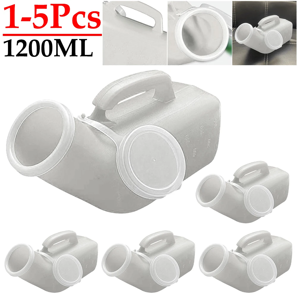 Portable Men Mobile 1200ML Toilet Car Travel Camp Urine Pee Handle Urinal Storage Urinary Bottle Disability Old Man Helper
