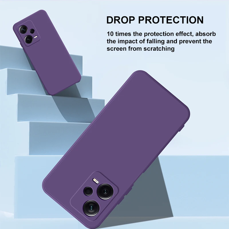 Square Liquid Silicone Phone Case - Enhanced Protection Back Cover