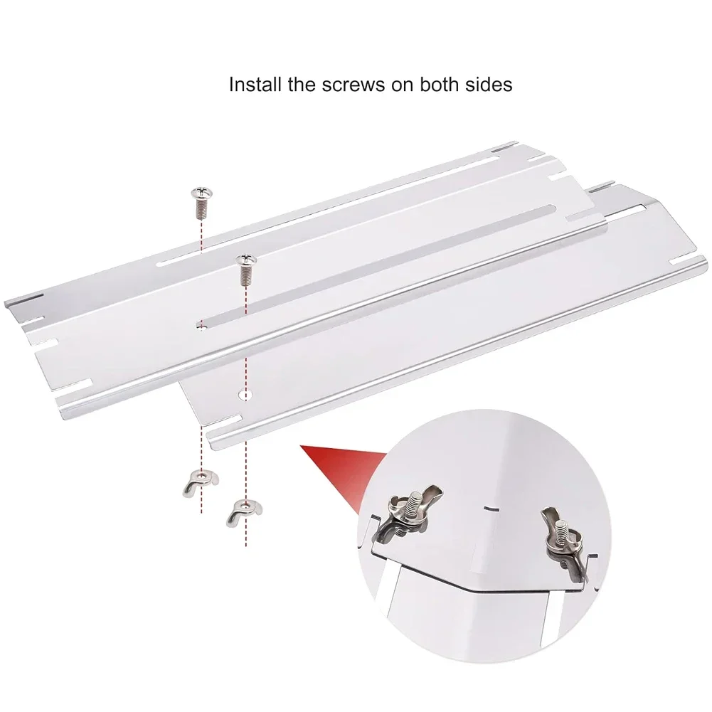 BBQ Heating Plate Tent Heat Shield Gas Grill Adjustable Grill Stainless Steel Replacement Parts BBQ Tools Accessories