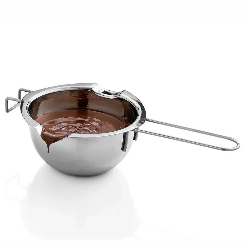 304 Stainless Steel Butter Cheese Chocolate Melting Pan Long Handle Wax Melting Pot Scented Candle Handmade Soap Making Bakeware chocolate warmer