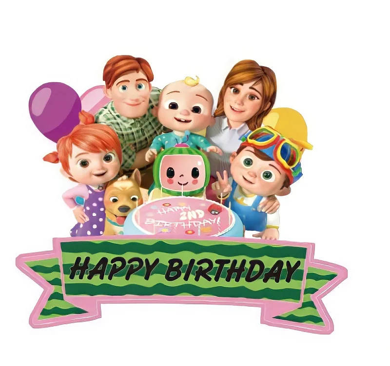 Jj Melon Cake Topper | Kids Cake Topper | Cupcake Toppers | Party Supplies  | Jj Theme - Theme - Aliexpress