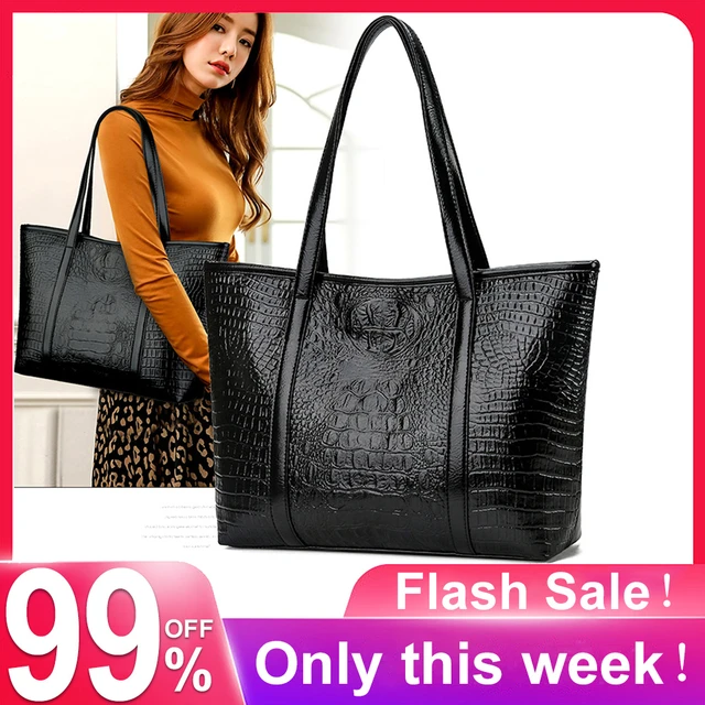 Large Womens Shopper Bag Black  Women Shoulder Bag Large Black - Big Black  Shoulder - Aliexpress