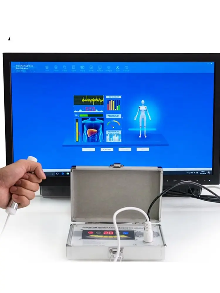 Version with 24 Languages 61 Reports Quantum Resonance Magnetic Analyzer USB Encryption Key and Software CD health analyzer body health analyzer