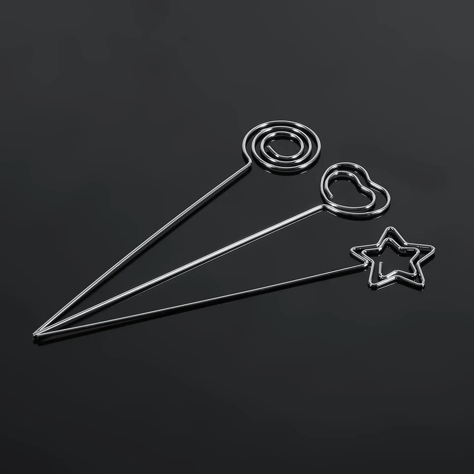 50 Pezzi Fermasoldi In Metallo Argento - Portafoto, Appunti, Decorazione Per Torta - Foto 2