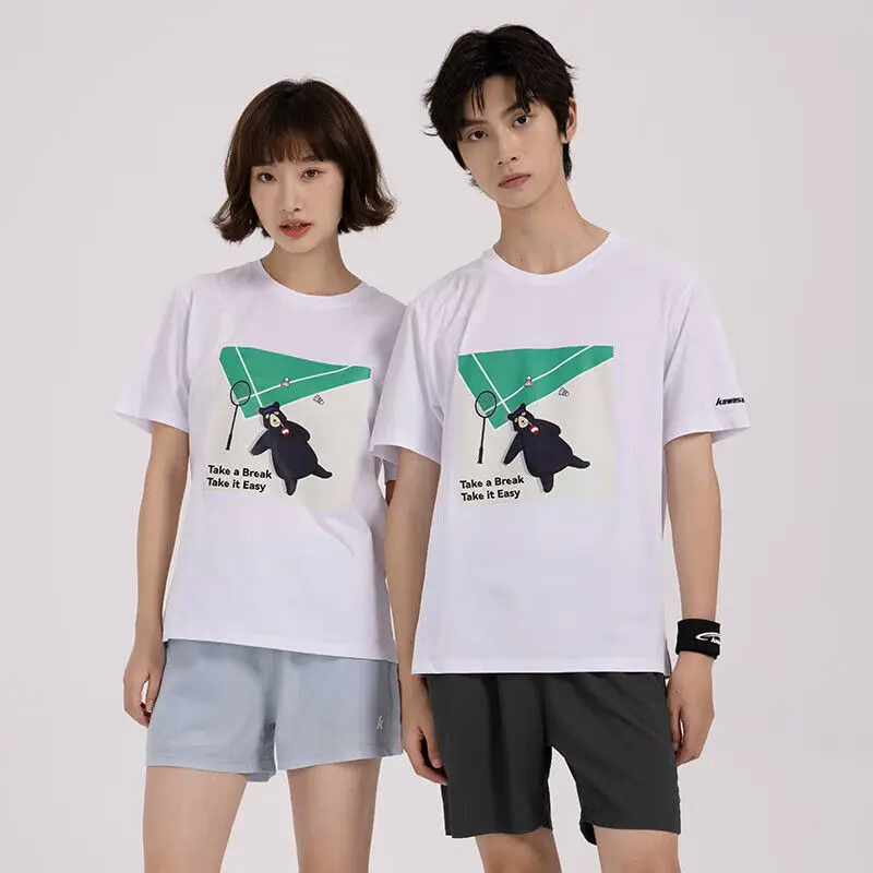 Kawasaki Badminton Clothing 24 New B3928 Neutral Male and Female Couple Short Sleeve T-shirt Sweat-Absorbent Quick-Drying Top