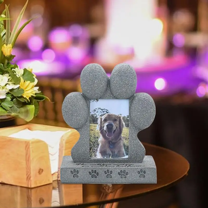 pet dog sacrifice tombstone can place Photo Creative resin simulation monument memorial stone Weather-Resistant dog tombstone