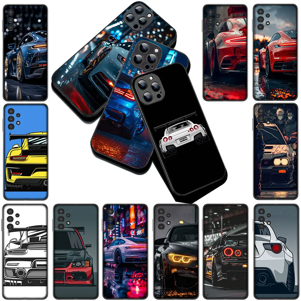 Supercar Cartoon Taillights Soft Phone Case