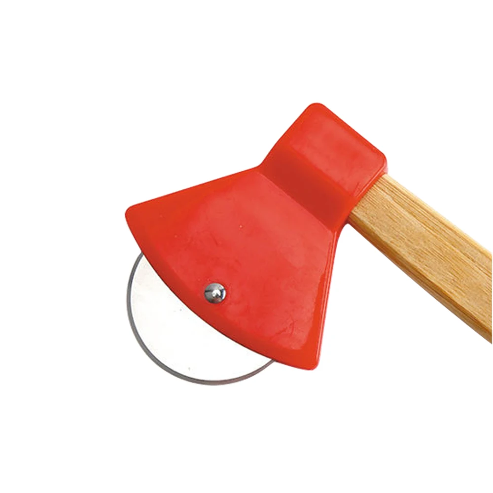 Unique Pizza Slicer with Bamboo Handle Stainless Steel Pizza Cutter Wheel Pizzas Cutting Knife/tools 0806 pizza cutter pizza knife