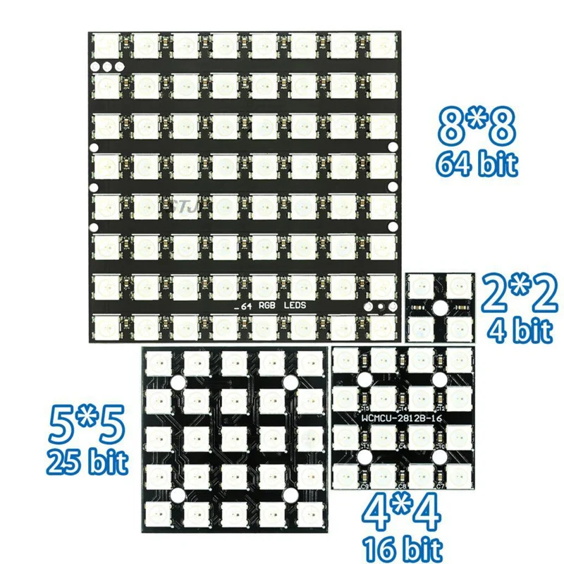 WS2812 LED 5050 RGB 8x8 4 16 25 64 LED Matrix for jpg ws2812-led-5050-rgb-8x8-4-16-25-64-led-matrix-for-jpg