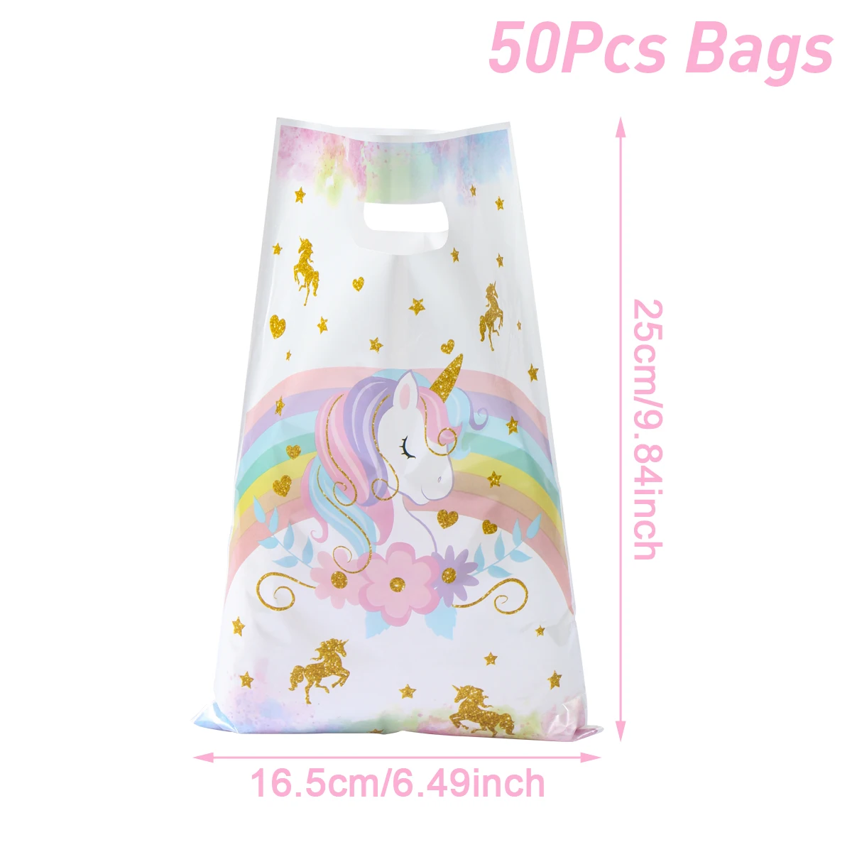 Rainbow Unicorn Birthday Party Supplies - Disposable Tableware and Decorations