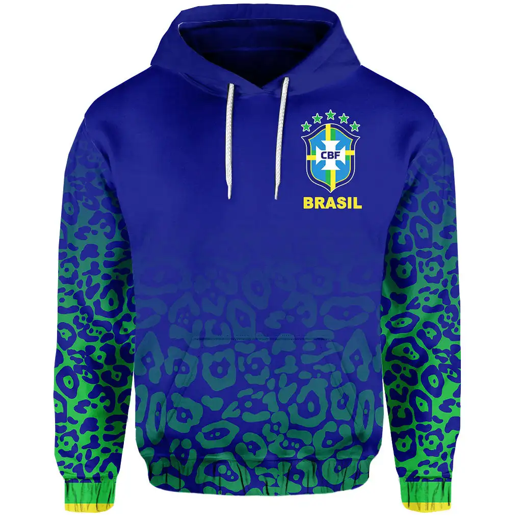 Brazilian Flag Hoodie Stripe Style Hoodie Print Men's Hoodie Sweatshirt Men's Oversized Sweatshirt