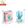 HUIQIBAO MOC Flower Succulent Potted Model Building Block DIY Eternal Bouquet Home Desk Plant Decor Brick Girl Gift Children Toy 6