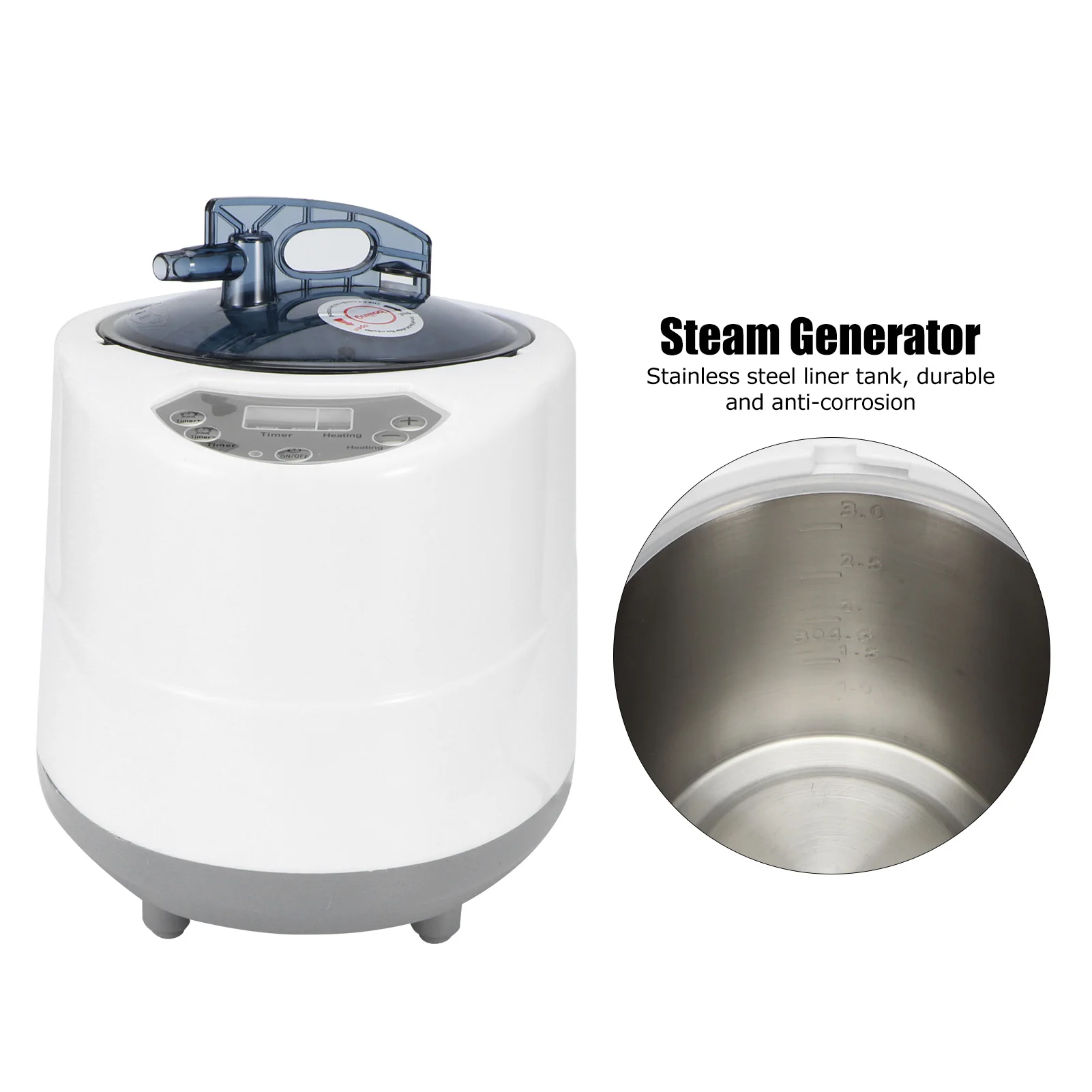 3L 1500W Spa Sauna Steam Generator for Spa Tent Body Therapy Fumigation Machine Home  Therapy EU Plug 220V 5