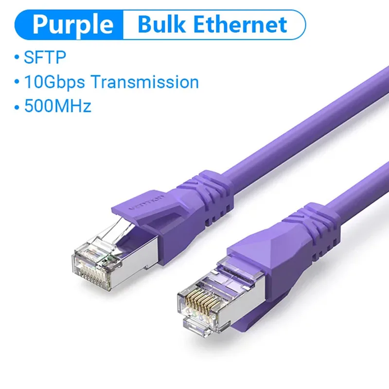 thumbnail image 1 of Cable Ethernet Cat6A a granel Vention, cable de conexión SFTP Cat 6A de 10 Gbps para ADSL, PLC, servomotor, conmutador Ethernet, PC, cable de red RJ45, 1 of 5