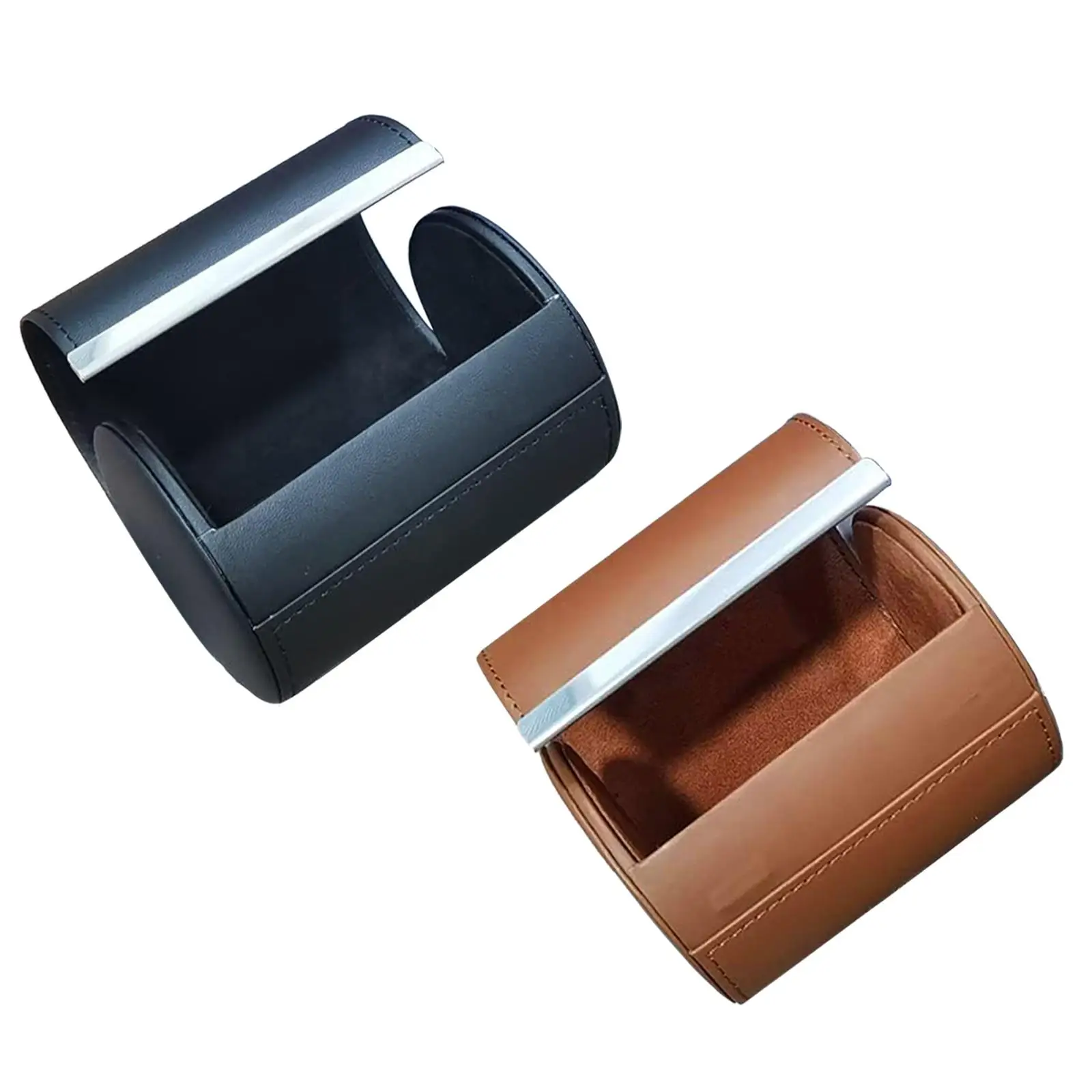 Travel Tie Case PU Leather Necktie Travel Case Tie Box for Men Antiwrinkle Neck Box Portable Sturdy Organizer neck tie