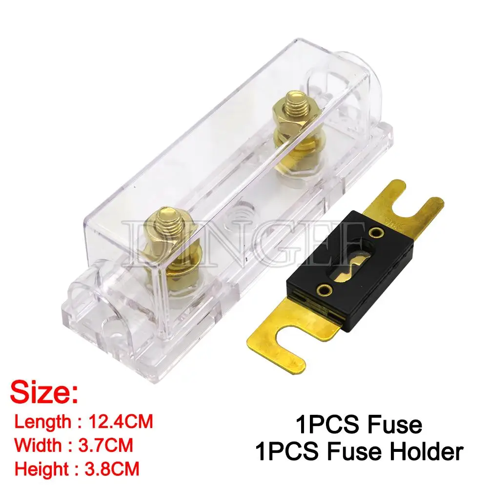1Set ANL Fuse 60 80 100 120 275 300 400 450A 500 AMP ANS Fuse Holder Bolt-on Automotive Holders Fusible Link