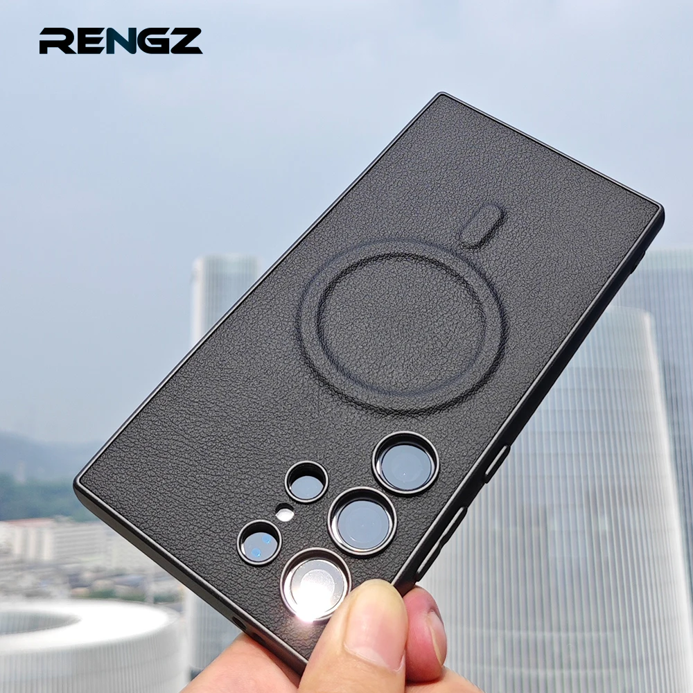 Luxury Original Leather Phone Case with Built-in Magnetism - Premium Protective Cover