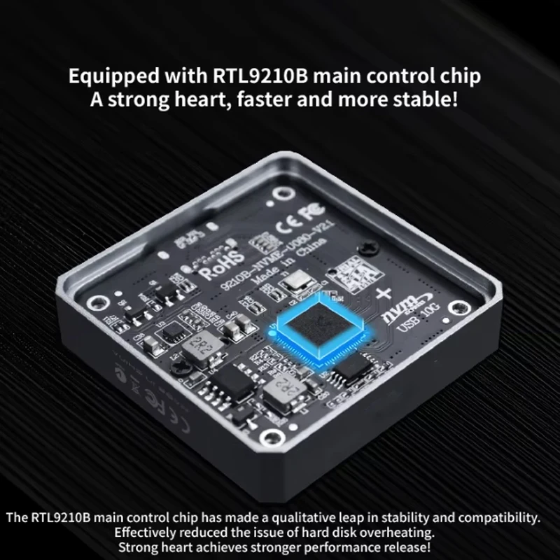 듀얼 프로토콜 m.2 SSD 케이스 SSD 도킹 스테이션 타입 C 10Gbps PCIe NVME 또는 SATA SSD 어댑터 베이스 M2 2230 2242 2280 22110용
