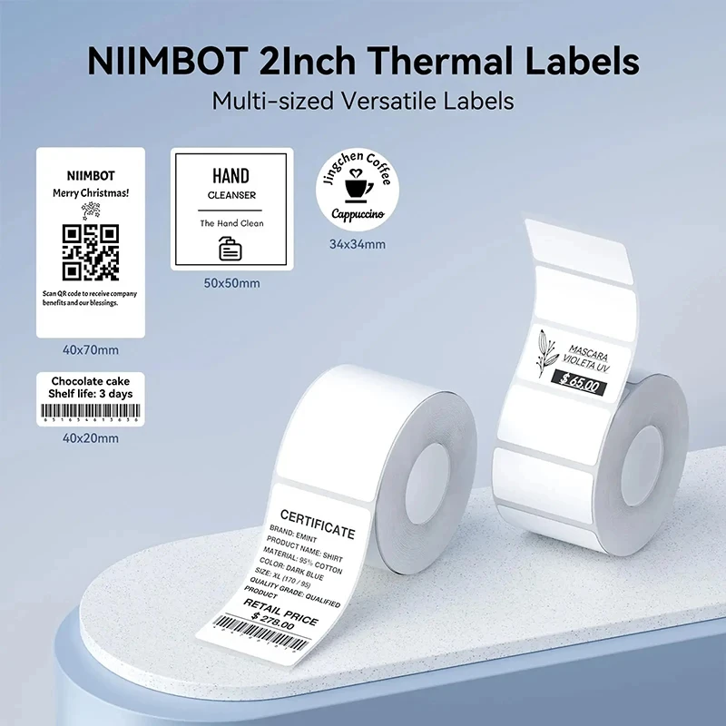 Mini Thermal Portable Label Printer - Self-Adhesive Barcode & Price Tag Labeling Machine