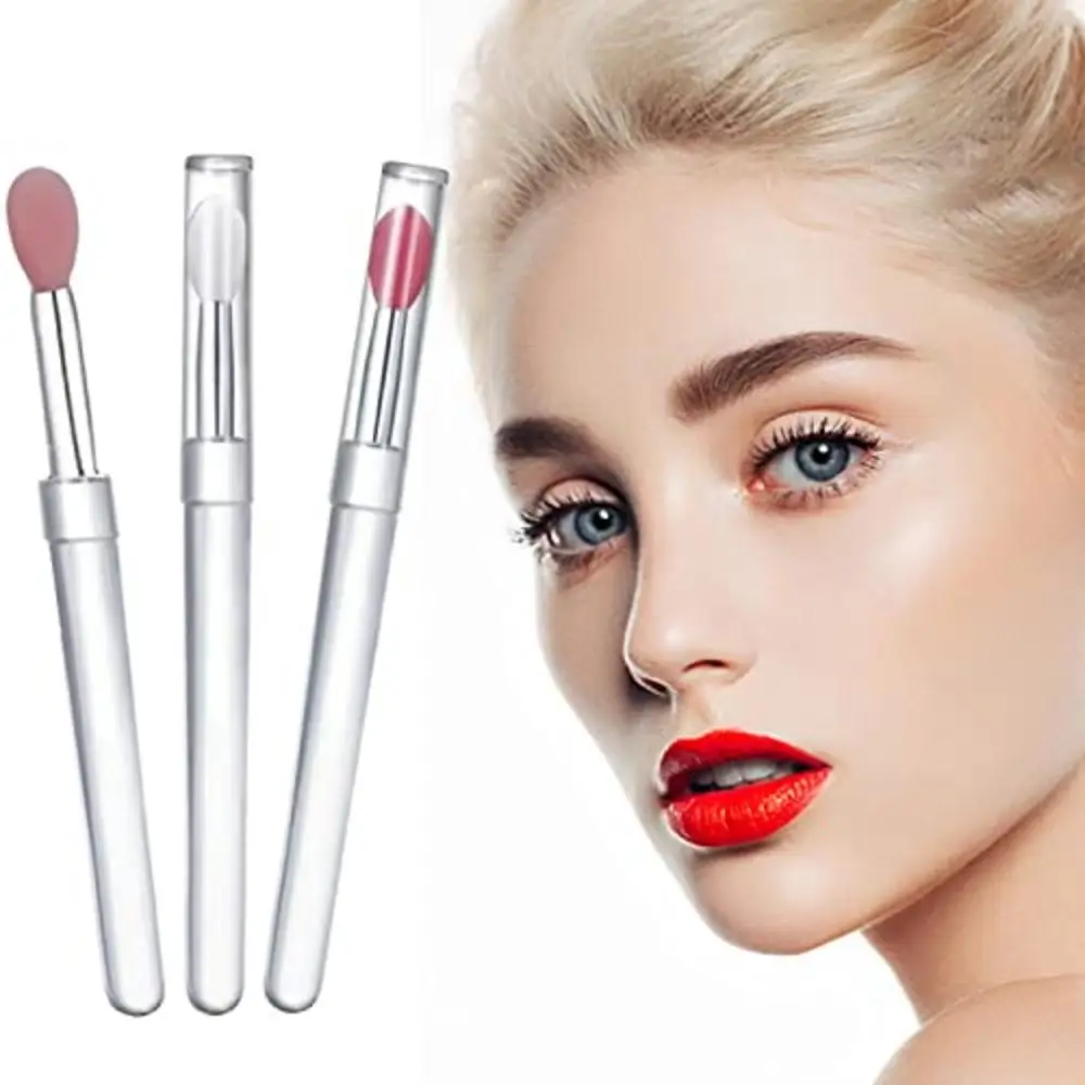 Hot sale Crystal Handle Portable Applicator Flexible Lipstick Lip Brushes