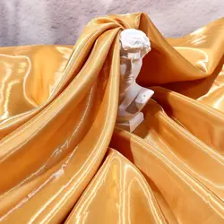 Reflective Liquid Water Light Fabric for Fashion and DIY Sewing - Pink Blue (24 Earth yellow)