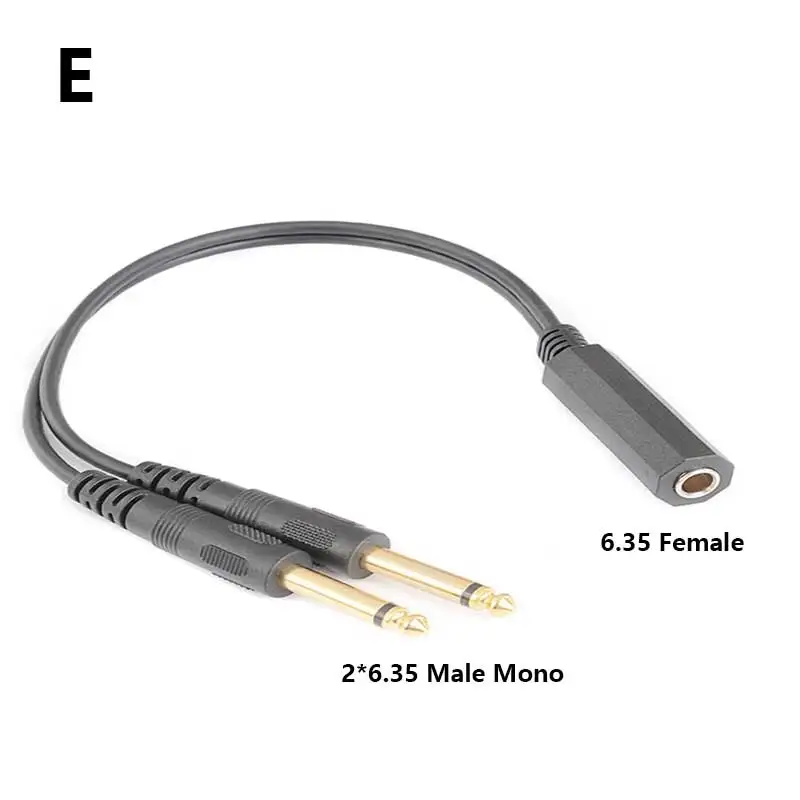 Universal Audio Adattatore Audio Da Jack 6.35mm Maschio A 2 RCA Femmina - Cavo Splitter Y Per Collegamenti Adattatore Jack Rca