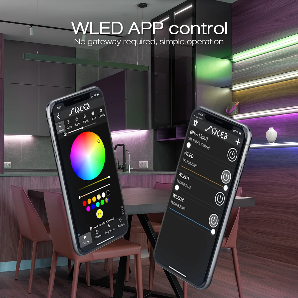 GLEDOPTO WLED ESP8266 ̴ LED Ʈѷ, DC12-24V RGB IC  ̳ Ʈ,  DIY WS2811 WS2812 WS2812b SK6812 WS281