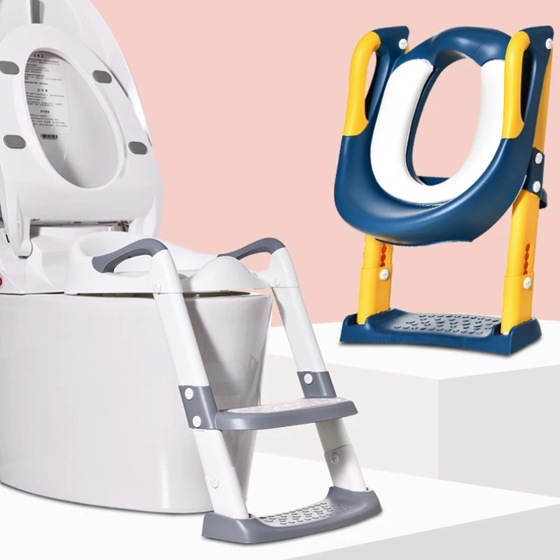 Toddler Potty Training Seat for Boy Girl Foldable Durable Step Stools Non-slip Multi-functional Toilet Training for Young Kids