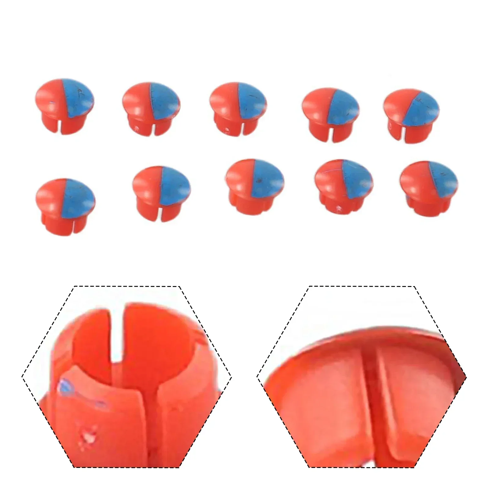 Faucet Handle Accessories Hot Cold Water Signs Kitchen Bathroom Mixer Tap Indicate 10x For Holes 7mm diameter