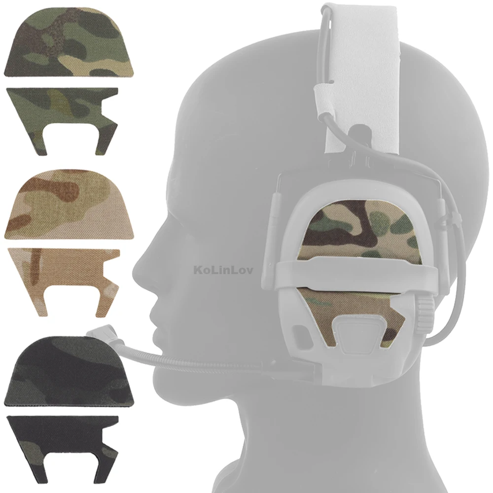 Tactical Headset Sticker Camouflage Magic Patch for GEN 6 AMP Style Shooting Anti Noise Headphone Hearing Protection Earmuffs