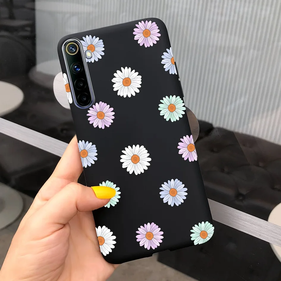 mobile pouch waterproof For Realme 6 6 Pro Case Cute Milk Cow Flower Patterns Soft Back Cover For OPPO Realme 6 6S 6Pro RMX2061 Coque Funda Realme6 Capa iphone waterproof bag Cases & Covers