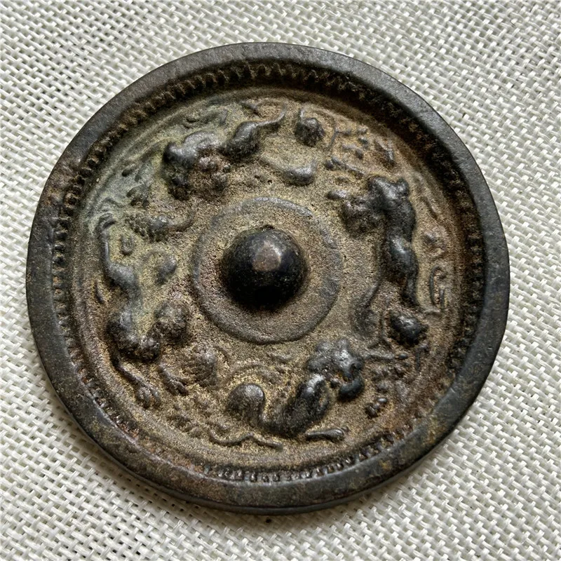 

Bronze handicrafts Han Dynasty green rust bronze mirror 1733 pulp mellow